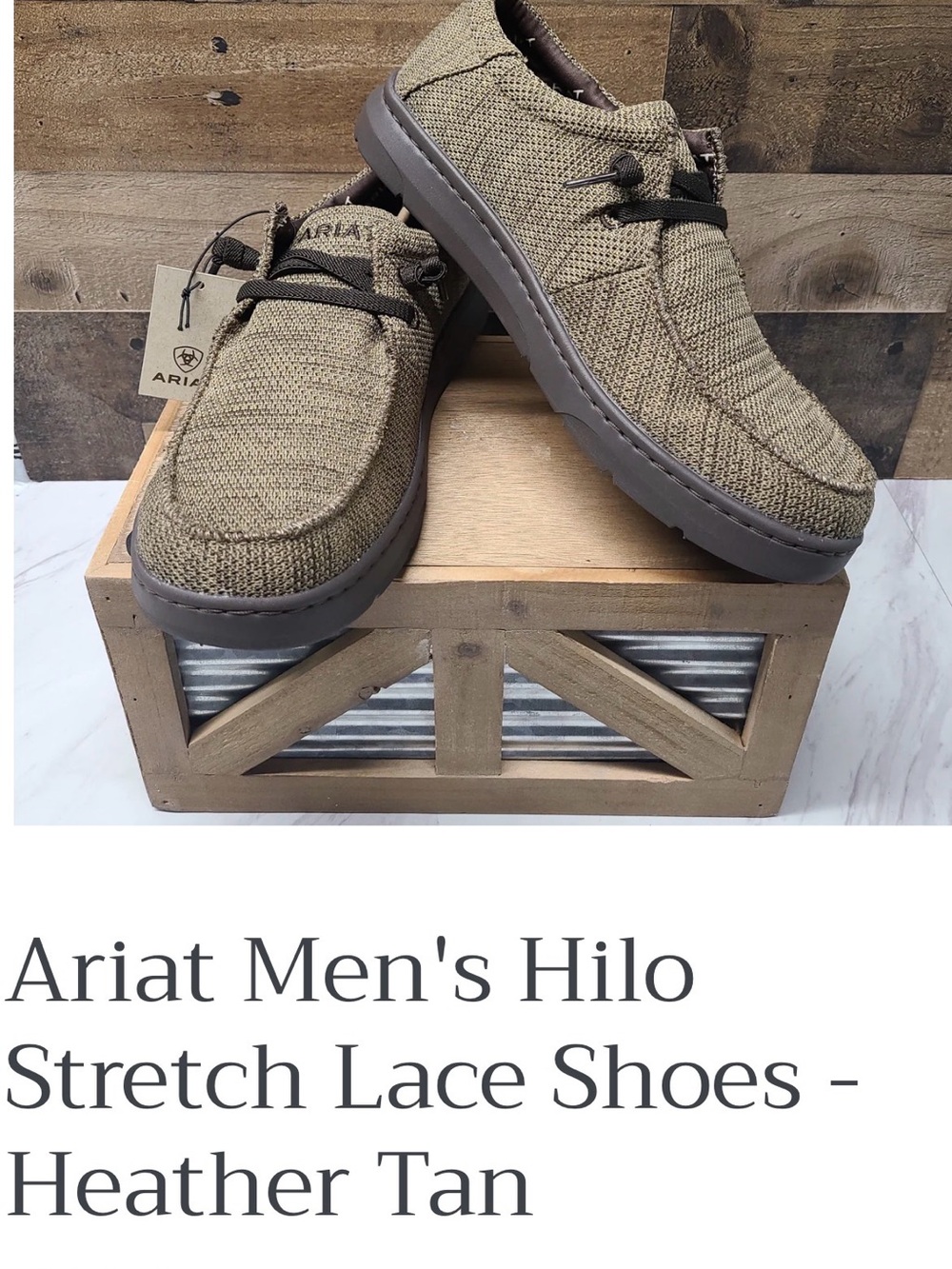 New Ariat Men's Hilo Stretch Lace Shoes slip on sz 9 loafers